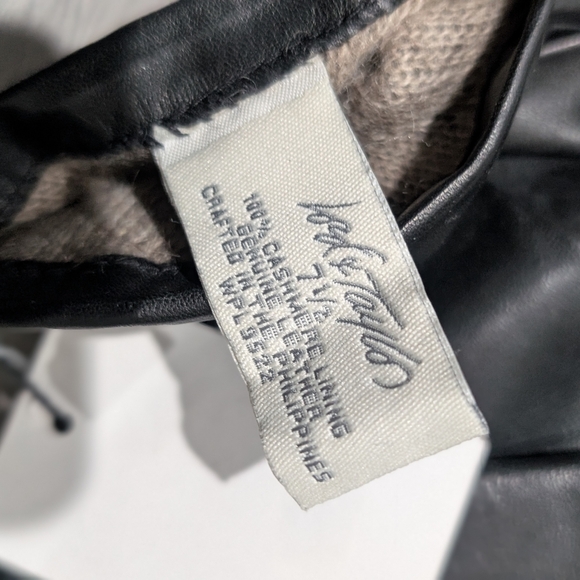 Vintage 90s Lord & Taylor Fownes Leather Gloves With 100% Cashmere Lining - Picture 5 of 5